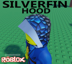 ROBLOX SILVERFIN HOOD Virtual Item Code only MESSAGE DELIVERY (READ DESC)