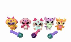 Magic Mixies Mixlings Collectible Hard Plastic (5) Action Figures W/ 3 Wands