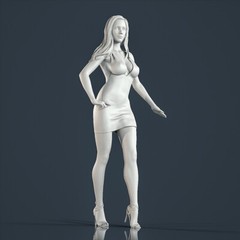 Unpainted resin figurine. Beautiful woman girl 1/18 1/24 1/43 1/32