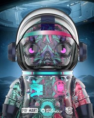 POPMART- MEGA SPACE MOLLY Clot -Magenta Alienegra 400%. Limited Edition Of 4500