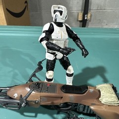 Hasbro Star Wars the Black Series Speeder Bike with Biker Scout Loose As-shown