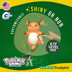 Raichu Shiny or Non ✨6 IV Pokémon Legends Z-A Competitive Customizable ZA Z A