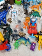 Mixed Boys Lot of Vintage and Modern Toys and Action Figures 50+ Pieces Extras