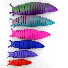 3D Printed Articulated Fidget Slug Toy Stress Relief Desk Gadget Gift for Adults