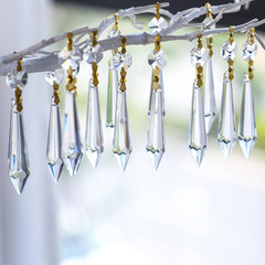 H&D 15Pcs Large Clear Crystal Chandelier 60Mm Icicle U-Drop Prisms Lamp Parts Br