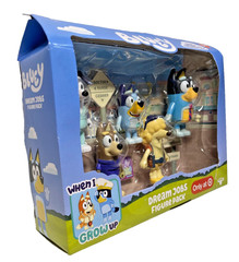 Bluey When I Grow up Dream Jobs Figure 5-pack “Chocolate Milk“ Chippy Tradie Exc