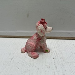 Vintage 1993 Puppy In My Pocket Pink Standard Poodle With Bow