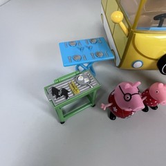 2003 Vintage Peppa Pig School Playhouse Camper Van Figures Toy Bundle Lot