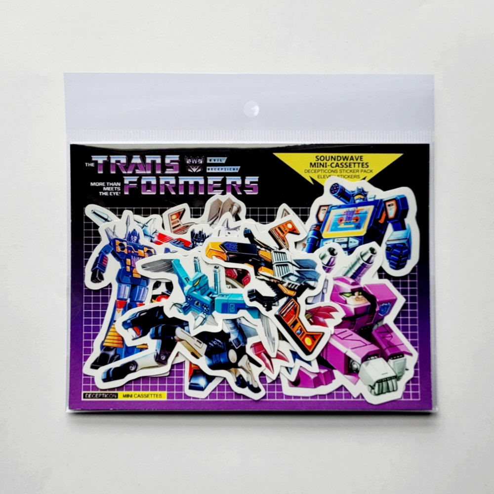 G1 Transformers Soundwave Mini-cassettes Sticker pack of 11 pieces RARE
