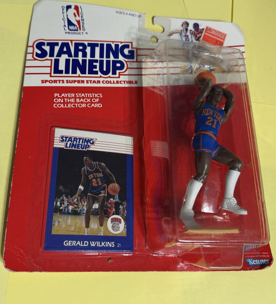 1988 Kenner Starting Lineup Gerald Wilkins NY Knicks NBA Basketball figure, NIB