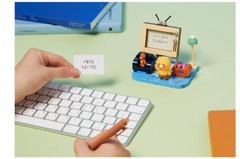 Kakao Friends Desk Mini Photo Brick Figure Choonsik Note Stand Office Organizer