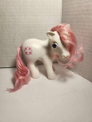 Vintage 1983 G1 Hasbro My Little Pony Earth Pony SUNDANCE Pink and White (C4)
