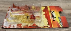 GREENBRIER ORANGE & YELLOW TRANSLUCENT NINJA ACTION FIGURES W/SWORDS – SEALED!!!