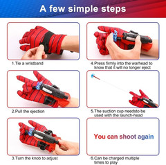 Spider Web Shooters Gloves ，Superheroes Long-Range Launcher Toys Children Educat