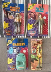 Pee-wee’s Playhouse Herman Lot 4 VTG Toy NEW Cowboy Curtis/Watch/Chairry 80s MOC