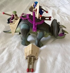 Vintage 1988 Tyco Dino-Riders RARE Triceratops Hammerhead Sidewinder LOT
