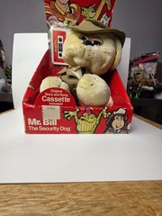 Michaels Pets Mr. Bill The Security Guard with Cassette Tape. Ideal Toys 1987