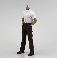 New 1/12 Scale Male Soldiers Clothes Accessories Casual Pants&Belt Trousers