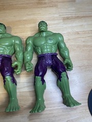 Hasbro~Marvel 2013 Incredible Hulk Toy Doll SA Made In China 11 1″ Tall Lot Of 2