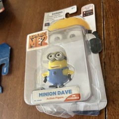 Despicable Me 2 Movie Minion Dave Poseable Action Figure Pkg dented in on bottom