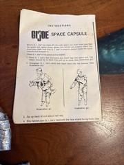 Vintage 1960s GI JOE Action Soldier Space Capsule Astronaut Space Suit RARE