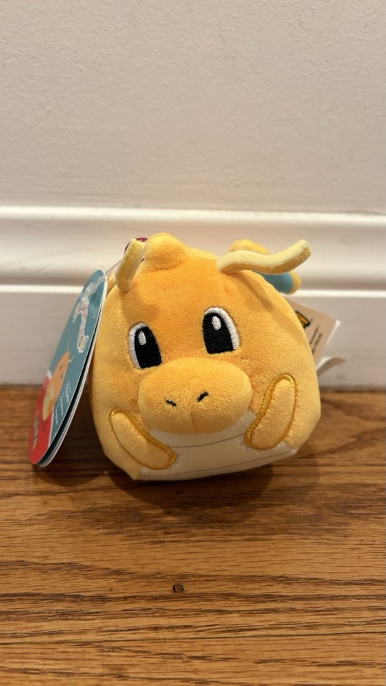 2026 Squishmallows Pokemon DRAGONITE 3.5” Plush Clip Hard To Find Brand New