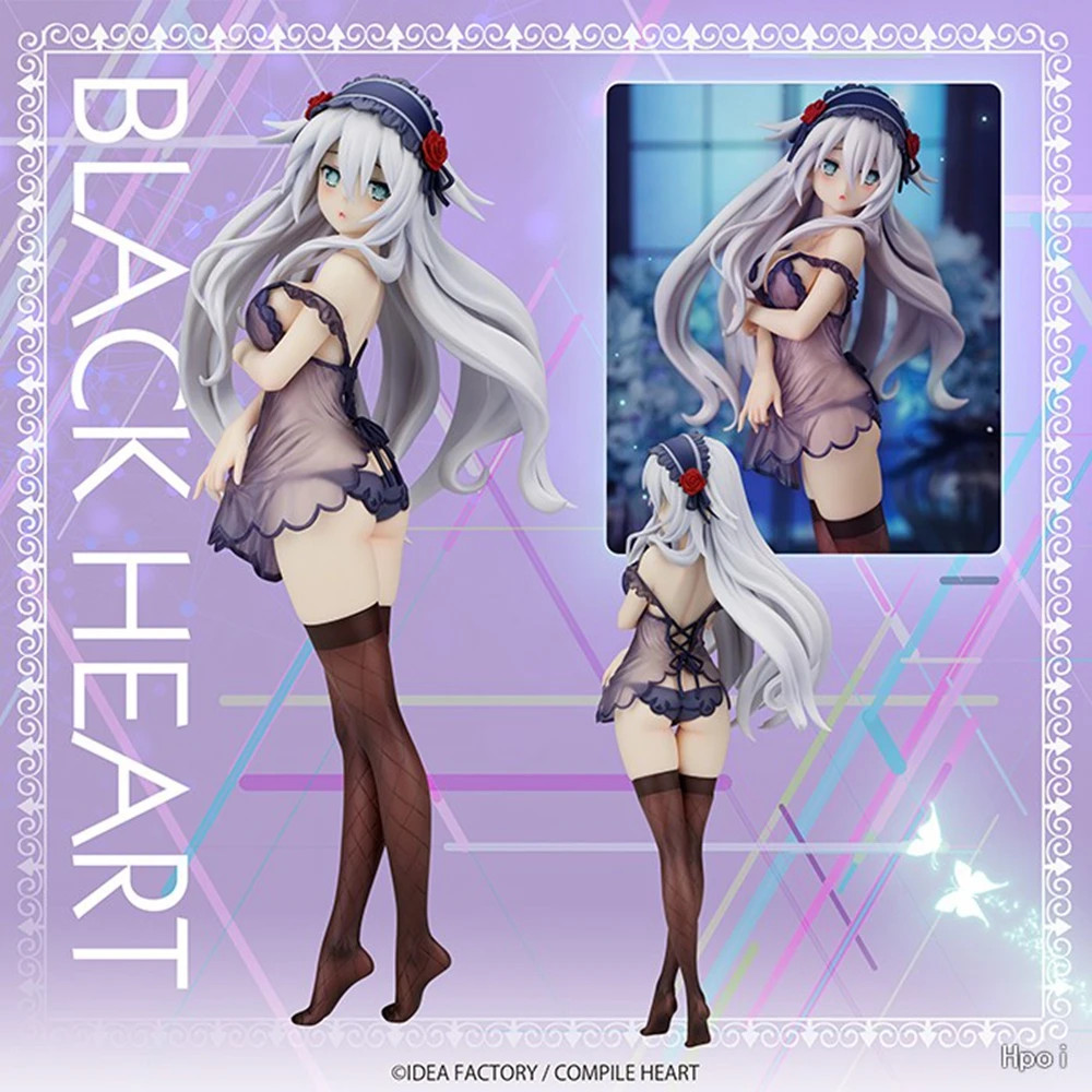 Black Heart Hyperdimension Neptunia Figure 24CM PVC Display Model Gift