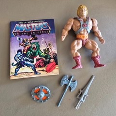 Vintage Complete He-Man Action Figure 1981 Mexico MOTU Sword Shield Armor Axe