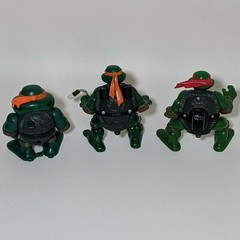 Vintage Teenage Mutant Ninja Turtle Lot 3 Mechanical wind up Figures TMNT