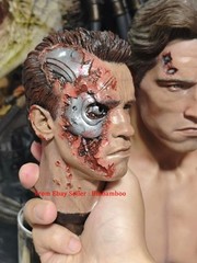 Customized The Terminator 1/3 Battle Damage Head Carving Model Collection Toys