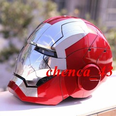 US Stock!! Autoking Iron Man Helmet MK5 1/1 Voice-controlled Mask Transform Gift
