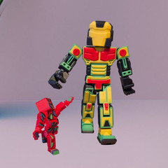 Articulated BlockBot A01, BlockBot S01, Big Robot, 3D Printed