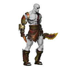 NECA God of War 3 Ultimate Kratos Ghost Of Sparta Flame Knife 7in Action Figure