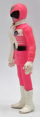 Vintage Denshi Sentai Denziman PINK Power Rangers Soft Vinyl Figure POPY Japan