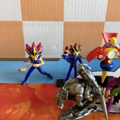 Vintage Yu-Gi-Oh Mini Figures Lot Of 8 Mattel 1996 Yugi Exodia Dark Magician