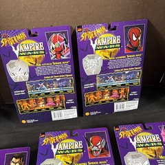 COMPLETE SET VAMPIRE WARS ACTION FIGURE LOT SPIDER-MAN BLADE MORBIUS NEW TOY BIZ