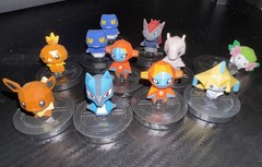 Lot Of 11 Pokémon Rumble Figures, Jirachi, Mewtwo, Eevee, Lucario, Rare
