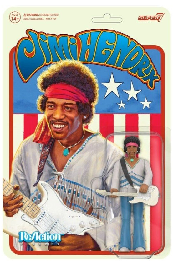 NEW Super7 JIMI HENDRIX Festival 3.75 Inch Tall ReAction Action Figure woodstock