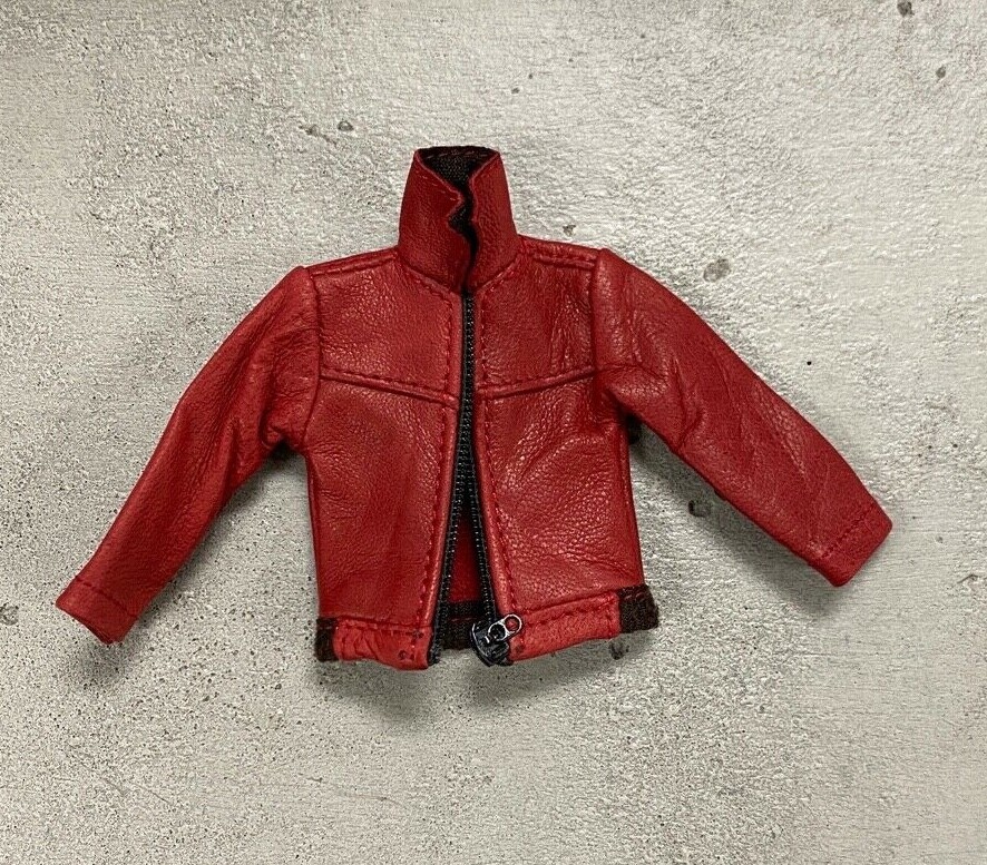 PB-JKT-RH-RD: 1/12 Red Real Leather Jacket for 6″ muscular to medium body