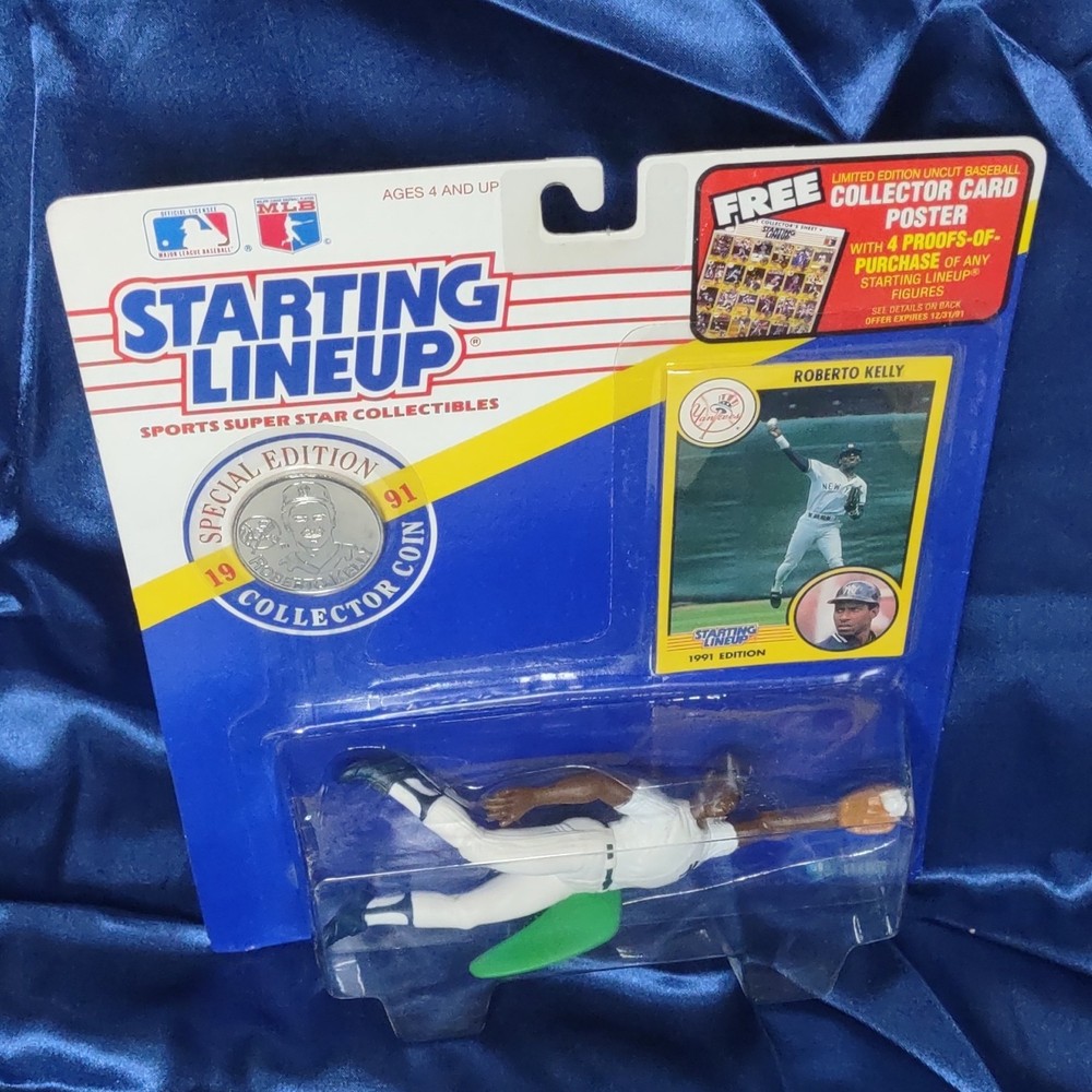 1991 Starting Lineup Roberto Kelly Special Edition Figure, Card & Coin