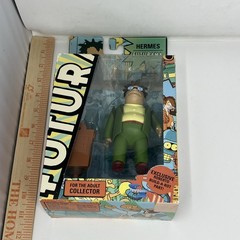 Futurama Toynami Hermes Conrad Figure w/ Roberto Build-A-Bot Part New Box Damage