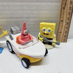 SPONGEBOB SQUAREPANTS FIGURE LOT – Squidward Sandy Gary Patrick Pull Back Car
