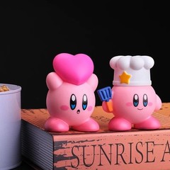 8Pcs/Set Games Star Kirby Anime Figure Cute Cartoon Pink Kirby Mini Figure
