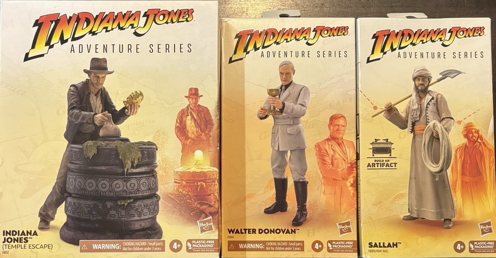 Indiana Jones Adventure Series-Indy Temple, Sallah, Walter Donovan-NEW-Lowest $