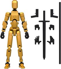 Soozafone’s T13 Titan 3D Action Figure – Dynamic Golden Robot with Accessories