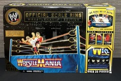 WWE WWF LJN Classic superstars wrestlemania I edition official scale ring