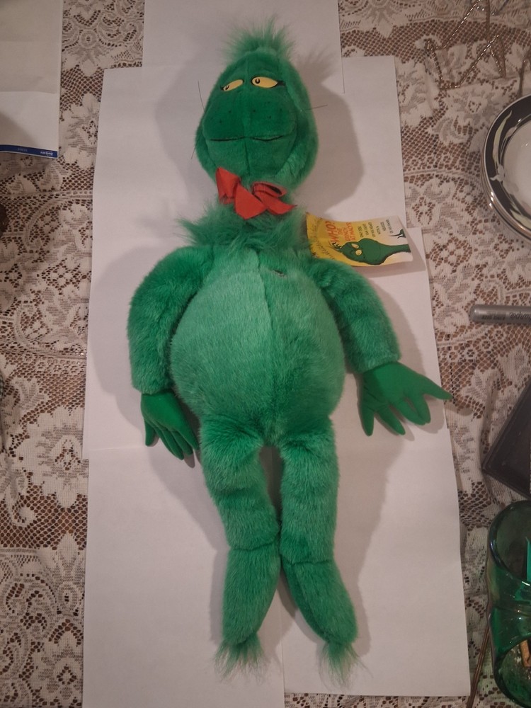 Vintage 1997 Large 27″ Dr. Seuss **MR GRINCH** Macy’s Plush Stuffed