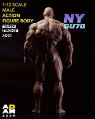 MUFF TOYS ADAM 1/12 Super Flexible Male Action Figure Head 6”Jointed Body Dolls