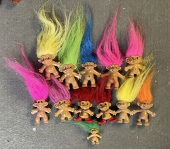 Huge Lot of 93 Vintage Trolls Various Size And Color