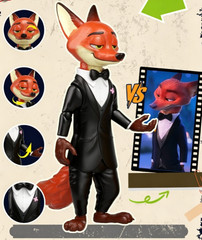 Official Disney Zootopia Nick and Judy Articulated Assembled Figure Gift